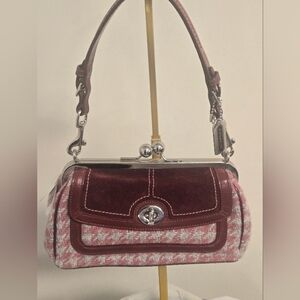 Coach Kisslock Vintage Tweed Houndstooth Purse NWT